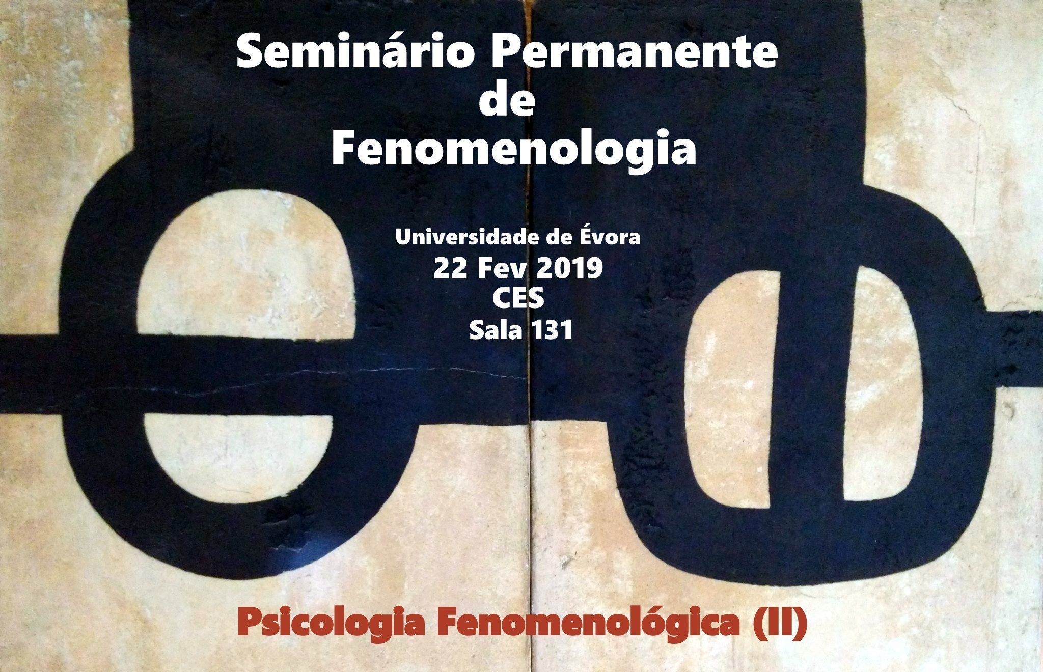 Cartaz - Seminário Permanente de Fenomenologia