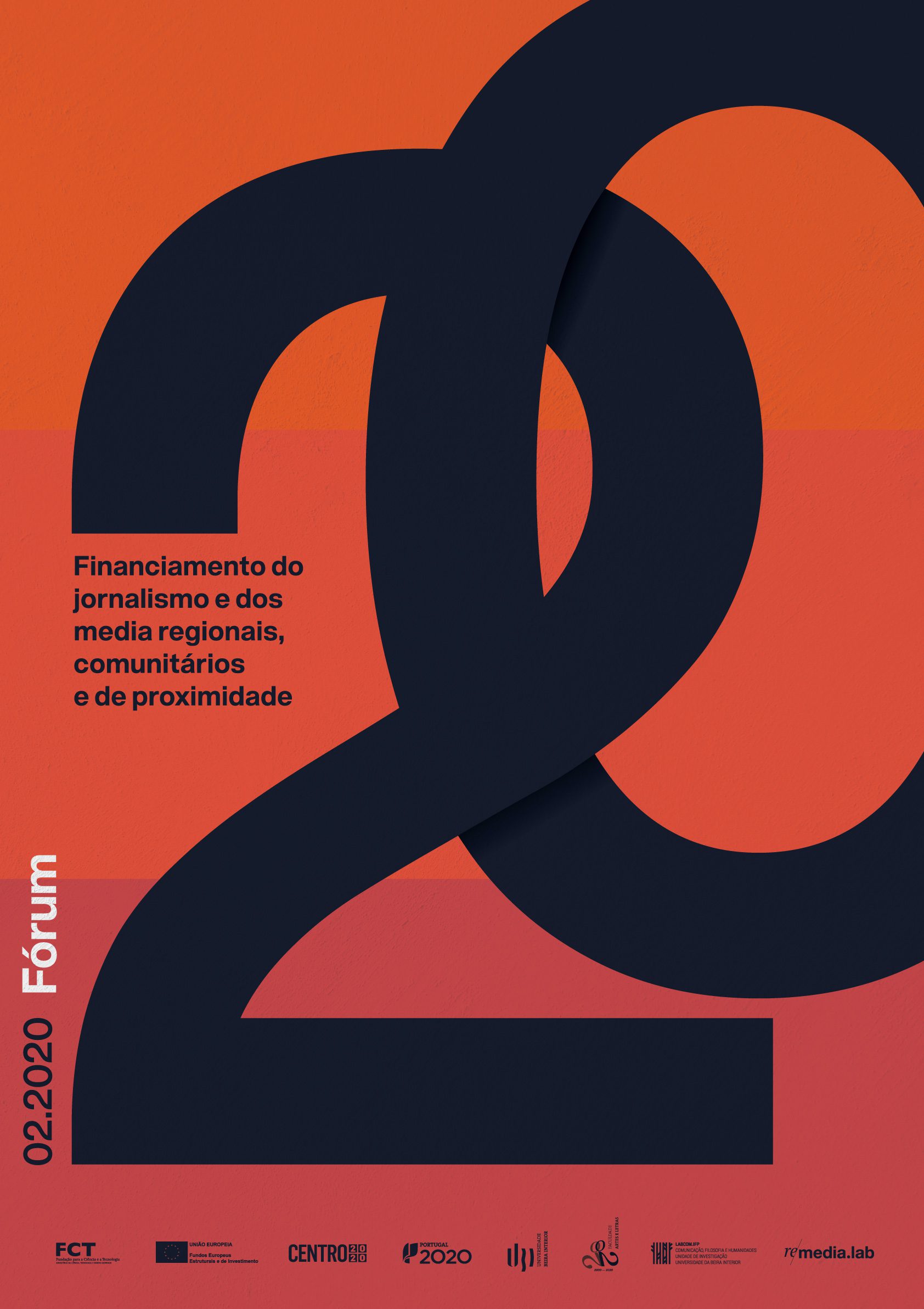 Cartaz - Fórum “Financiamento do jornalismo e dos media regionais, comunitários e de proximidade”