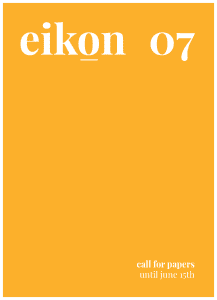 Cartaz - Eikon 07 / call for papers